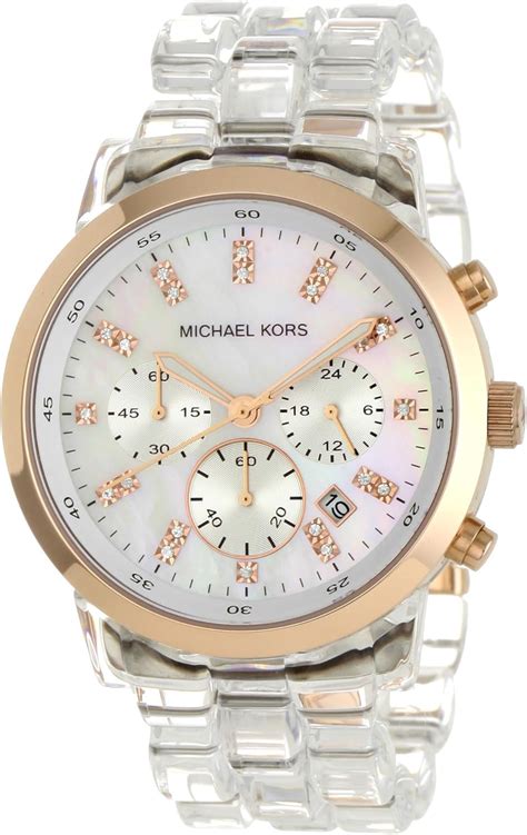 clear acrylic michael kors watch|Michael Kors silicone watch band.